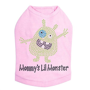 Mommy's Lil Monster Green Rhinestone Dog Tank - Many Colors - Posh Puppy Boutique