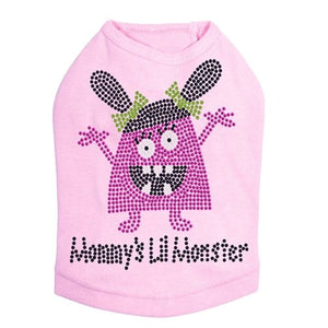 Mommy's Lil Monster Pink Rhinestone Dog Tank - Many Colors - Posh Puppy Boutique