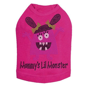 Mommy's Lil Monster Pink Rhinestone Dog Tank - Many Colors - Posh Puppy Boutique