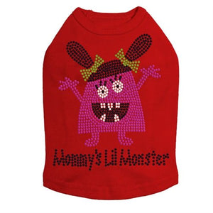 Mommy's Lil Monster Pink Rhinestone Dog Tank - Many Colors - Posh Puppy Boutique