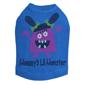 Mommy's Lil Monster Pink Rhinestone Dog Tank - Many Colors - Posh Puppy Boutique