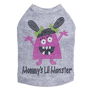 Mommy's Lil Monster Pink Rhinestone Dog Tank - Many Colors - Posh Puppy Boutique