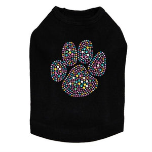 Multicolor Paw Rhinestone Tank - Many Colors - Posh Puppy Boutique