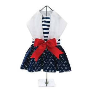 Nautical Dog Dress with Matching Leash - Posh Puppy Boutique