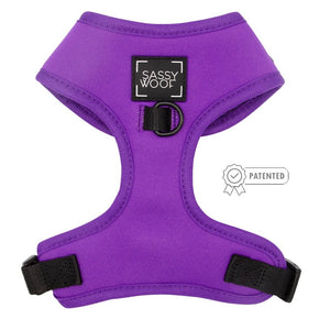 Neon Purple Adjustable Dog Harness - Posh Puppy Boutique