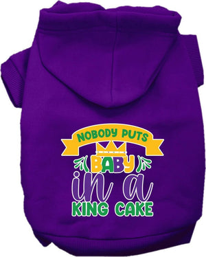 Nobody Puts Baby In A King Cake Screen Print Hoodie in Many Colors - Posh Puppy Boutique