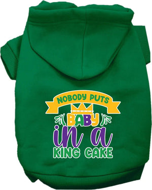 Nobody Puts Baby In A King Cake Screen Print Hoodie in Many Colors - Posh Puppy Boutique