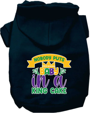 Nobody Puts Baby In A King Cake Screen Print Hoodie in Many Colors - Posh Puppy Boutique