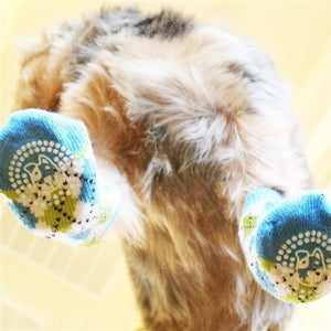 Non - Skid Dog Socks - Blue and Green Argyle - Posh Puppy Boutique