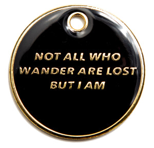 Not All Who Wander Pet ID Tag - Posh Puppy Boutique