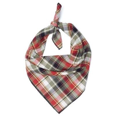 Olive Multi Plaid Bandana