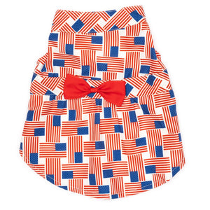 Patchwork Flag Dress - Posh Puppy Boutique