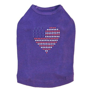 Patriotic Heart Flag Tank - Many Colors - Posh Puppy Boutique