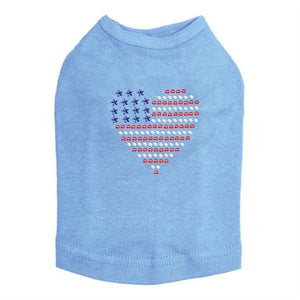 Patriotic Heart Flag Tank - Many Colors - Posh Puppy Boutique