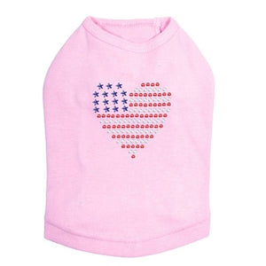 Patriotic Heart Flag Tank - Many Colors - Posh Puppy Boutique