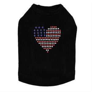 Patriotic Heart Flag Tank - Many Colors - Posh Puppy Boutique