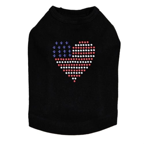 Patriotic Heart Flag Tank - Many Colors