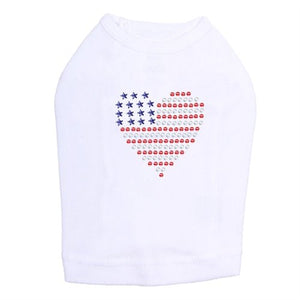 Patriotic Heart Flag Tank - Many Colors - Posh Puppy Boutique