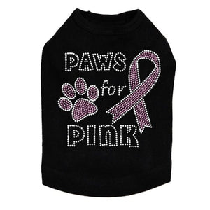 Paws for Pink Rhinestone Tanks - Many Colors - Posh Puppy Boutique