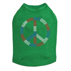 Peace Sign Red, White, & Blue Rhinestone Tank - Many Colors - Posh Puppy Boutique