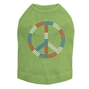 Peace Sign Red, White, & Blue Rhinestone Tank - Many Colors - Posh Puppy Boutique