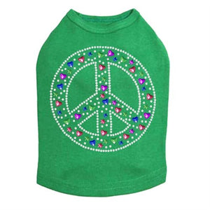 Peace Sign Stars and Hearts Dog Tank - Many Colors - Posh Puppy Boutique