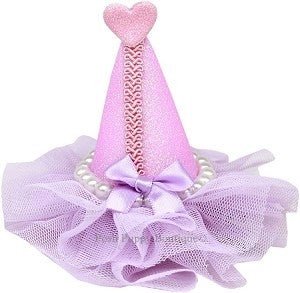 Pearl - Wrapped Party Hat Clip - on - Lavender - Posh Puppy Boutique