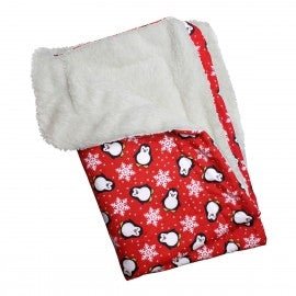 Penguins & Snowflake Flannel Pajama - Red - Posh Puppy Boutique