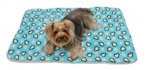 Penguins & Snowflakes Flannel - Ultra - Plush Blanket - Turquoise - Posh Puppy Boutique