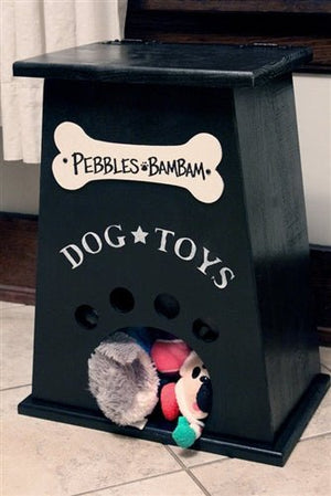 Personalized Dog Toy Box - Black - Posh Puppy Boutique