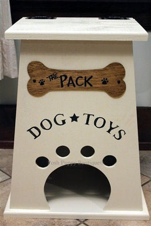 Personalized Dog Toy Box - Black - Posh Puppy Boutique