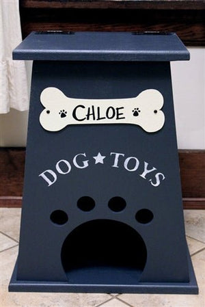 Personalized Dog Toy Box - Navy - Posh Puppy Boutique