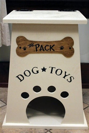 Personalized Dog Toy Box - Off - White - Posh Puppy Boutique