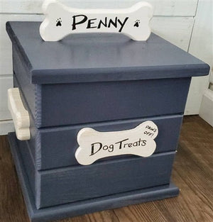 Personalized Dog Treat Box - Many Colors - Posh Puppy Boutique