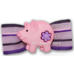 Petunia Piggy Bank Hair Bow - Posh Puppy Boutique