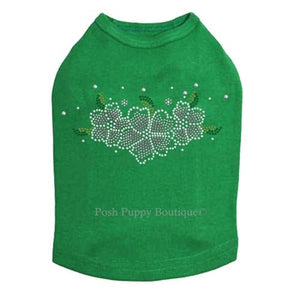 Pink Flowers Rhinestones Tanks - Many Colors - Posh Puppy Boutique