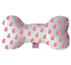 Pink Ghost on White Bone Toy in 3 Sizes - Posh Puppy Boutique