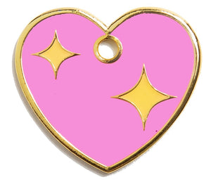 Pink Heart Pet ID Tag - Posh Puppy Boutique