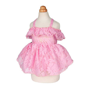 Pink Lace Dress - Posh Puppy Boutique