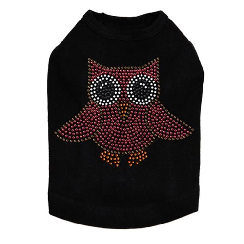 Pink Owl Rhinestones Tank- Many Colors