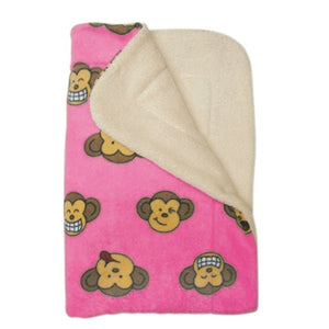 Pink Silly Monkey Ultra - Plush Blanket - Posh Puppy Boutique