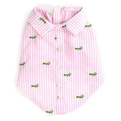 Pink Stripe Alligator Shirt