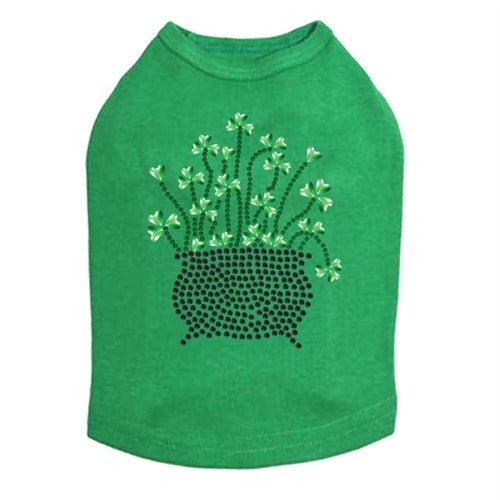 Pot of Shamrocks Rhinestone Dog Tank- Many Colors