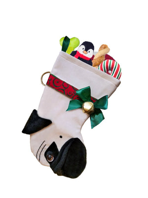 Pug Decorative Dog Christmas Stocking - Posh Puppy Boutique