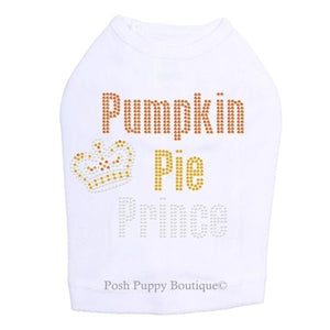 Pumpkin Pie Prince Rhinestone Tanks - Many Colors - Posh Puppy Boutique