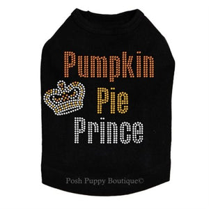 Pumpkin Pie Prince Rhinestone Tanks - Many Colors - Posh Puppy Boutique