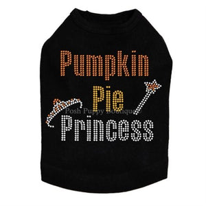 Pumpkin Pie Princess Rhinestone Tanks - Many Colors - Posh Puppy Boutique