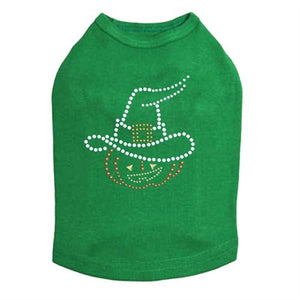 Pumpkin with Witch Hat Rhinestuds Tank Top - Many Colors - Posh Puppy Boutique