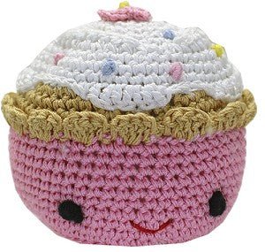 Purdy Pink Cupcake Knit Toy - Posh Puppy Boutique