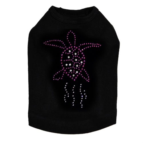 Purple Sea Turtle Rhinestone Dog Tank- Many Colors